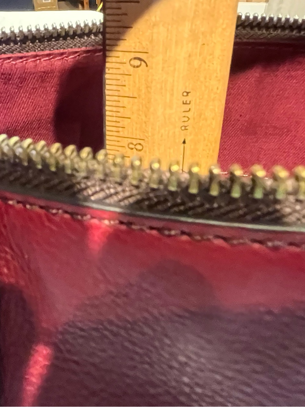 Fossil Emerson Burgundy, Brown Leather Shoulder Crossbody Bag EUC - Picture 8 of 16